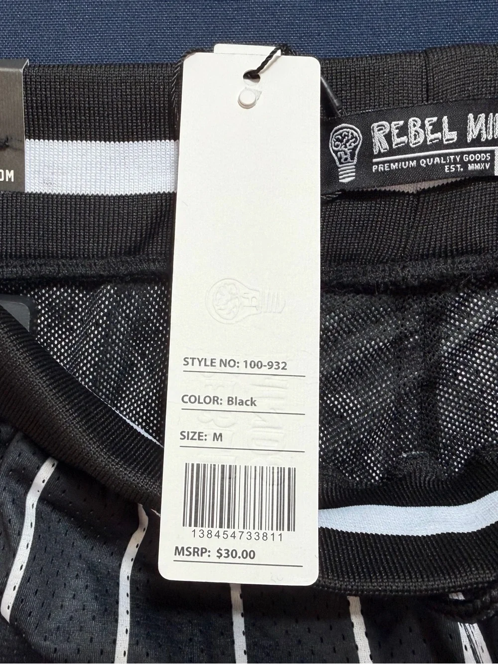 Rebel Minds Polyester Size med NWT Pinstripe Mesh Shorts